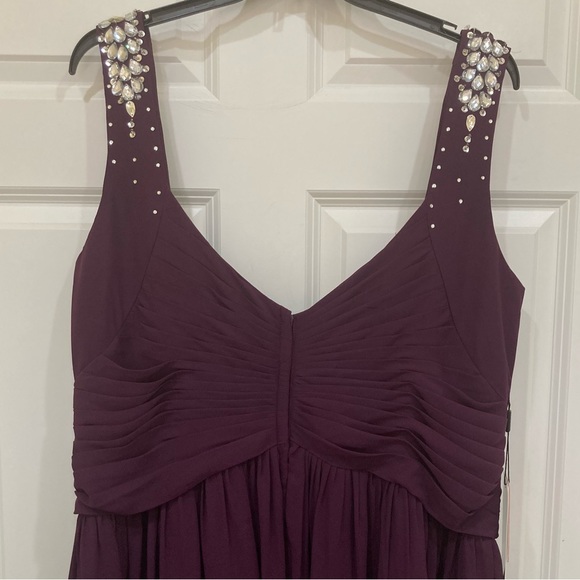 JJ’s House NWT Sz 24 JYHF67335 Grape (Dark Purple) & jeweled bodice / straps - Picture 9 of 16